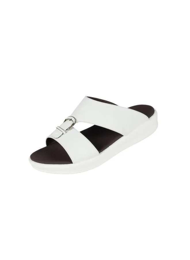 بارجيل أونو 008-3706 Barjeel Uno Mens Arabic Sandals 6878-M122 White