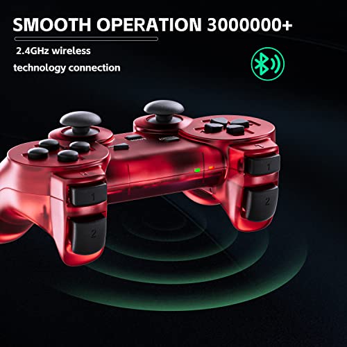 Burcica Wireless Controller for PS-2 Play 2 Double Vibration 2 - Blue Red Green Purple - Image 3