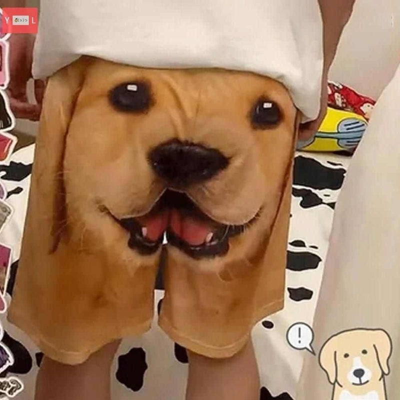شورت رجالي سريع الجفاف بطبعة جولدن ريتريفر كرتونية - Image 3