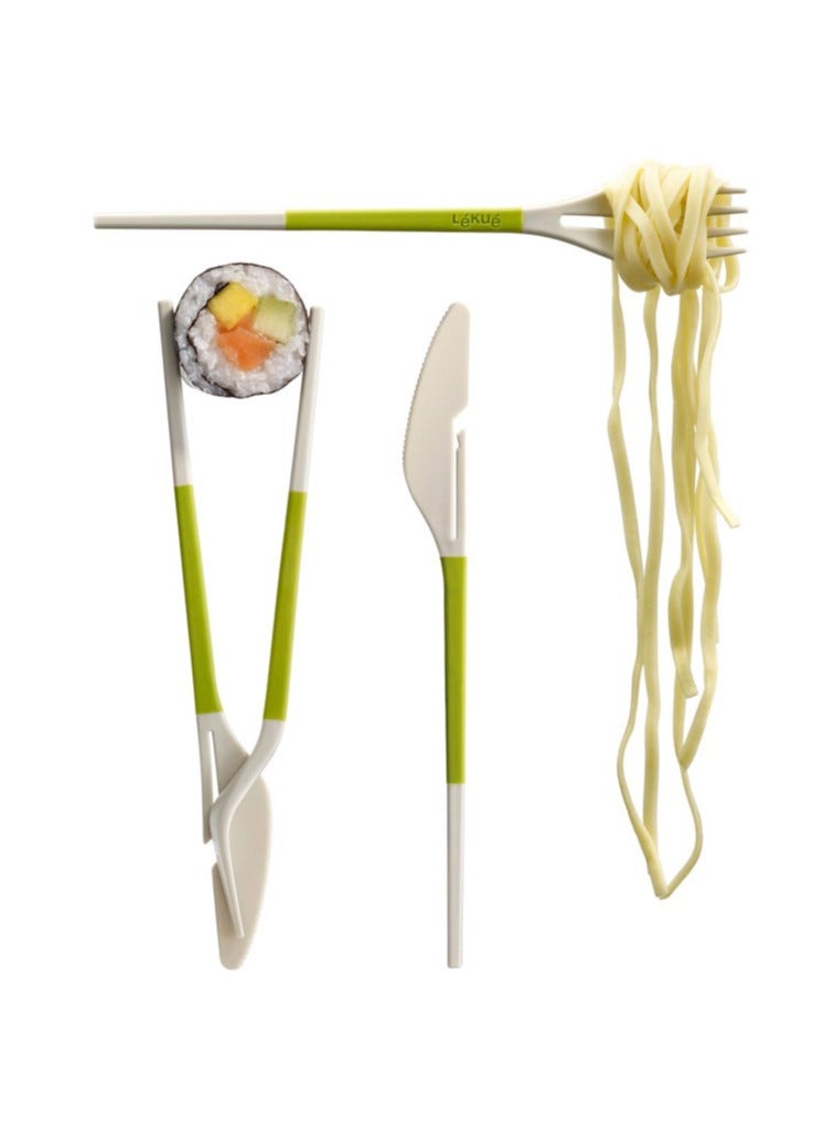 Twin One Utensil Set, Green  - Image 4
