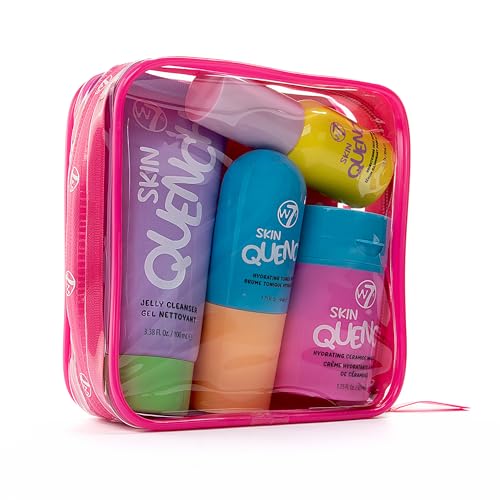 W7 Skin Quench Full Size Skincare Set Hydrating Skincare Bundle with Aloe Vera Ceramides Complete LongLasting Moisturizing AtHome Routine Travel Friendly - Image 1