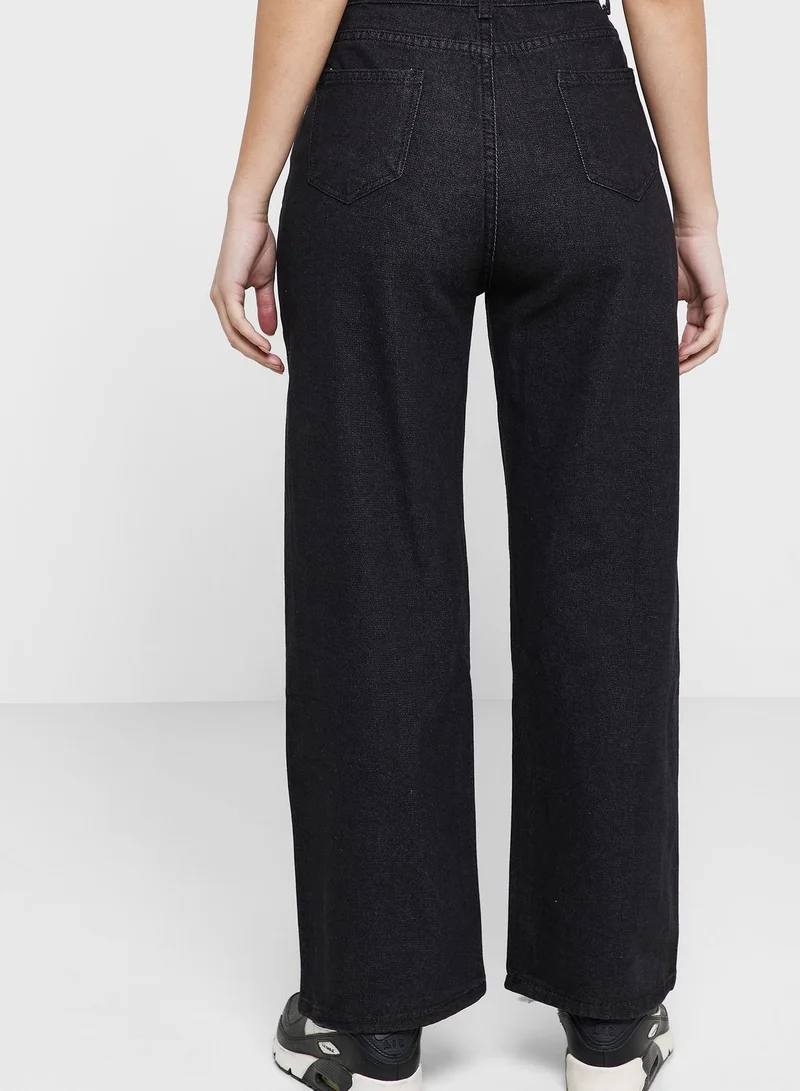 Ginger Straight Fit Jeans with Heart Print