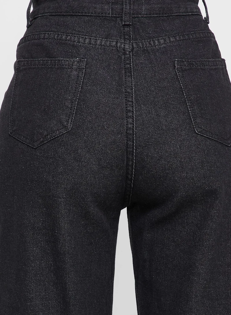 Ginger Straight Fit Jeans with Heart Print