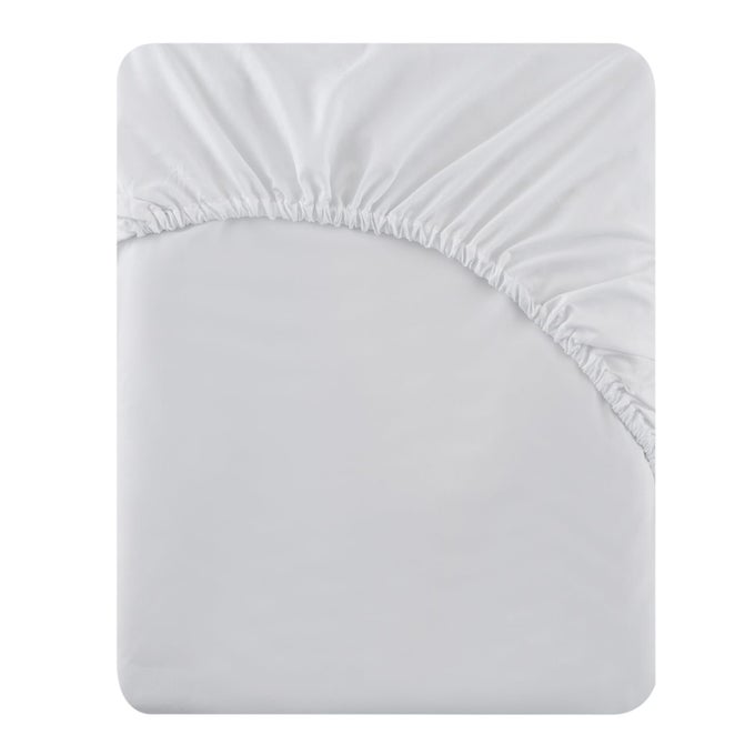 KING SIZE FITTED SHEET WHITE BED SHEETS WITH EXTRA DEEP POCKET 16 INCH 40 CM SOFT MICROFIBER BOTTOM SHEET FOR KINGSIZE BED 150X200CM