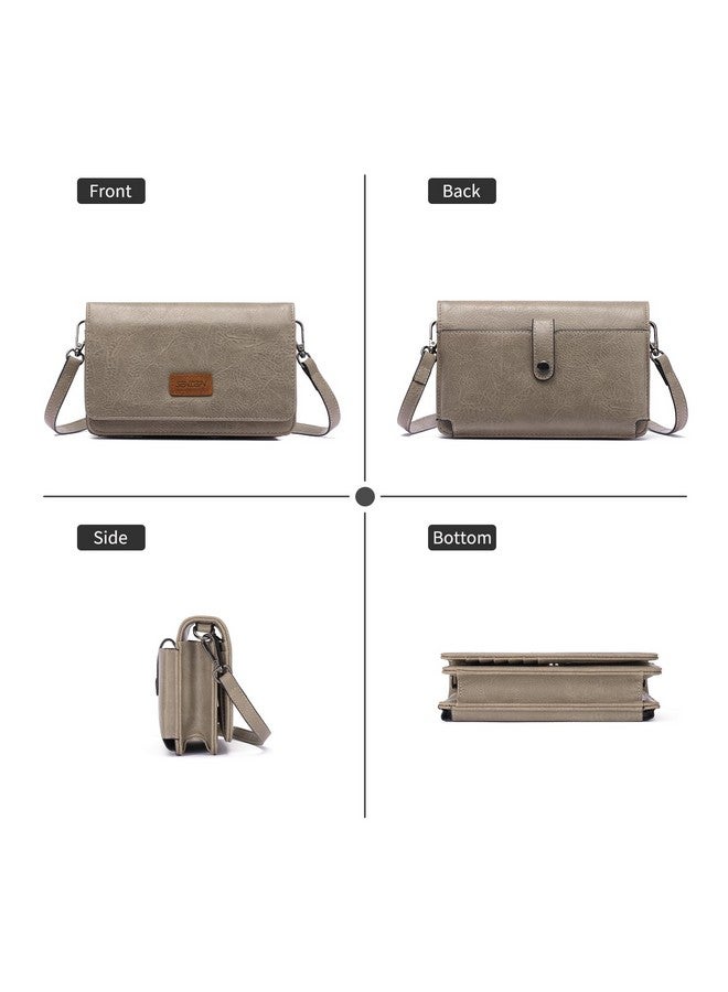 سينديفن حقيبة كروس صغيرة من SENDEFN للنساء مصنوعة من الجلد ومحفظة للهاتف المحمول وحقيبة كتف مع نافذة لبطاقة الهوية وفتحات للبطاقات - Image 4