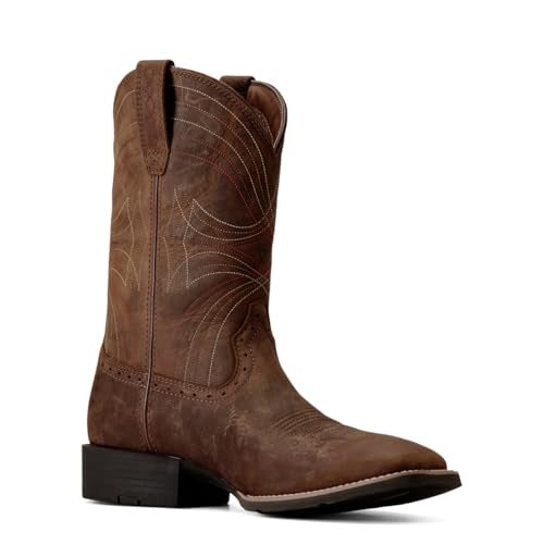 ARIAT Mens Sport Wide Square Toe Western Boot Distressed Brown 12 - Image 3