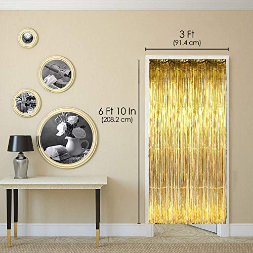 Amit Marketing Happy Birthday Decoration Kit Combo - Fringe Foil Curtains, Banner & Latex Metallic Balloons I Decorations for Kids, Girls, Adult Birthday I Party Decor items I Set of 35 - Image 5