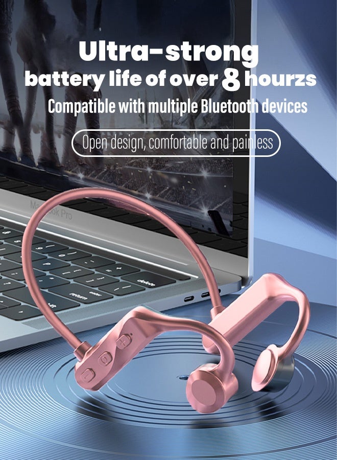 بيوينتي سماعات رأس لاسلكية بتقنية التوصيل العظمي، خفيفة الوزن، مع التحكم الصوتيnnعمر بطارية طويل، قابلة للاقتران مع عدة أجهزةnnمزودة بميكروفون مدمج، مصممة للمقاومة المائية - Image 3