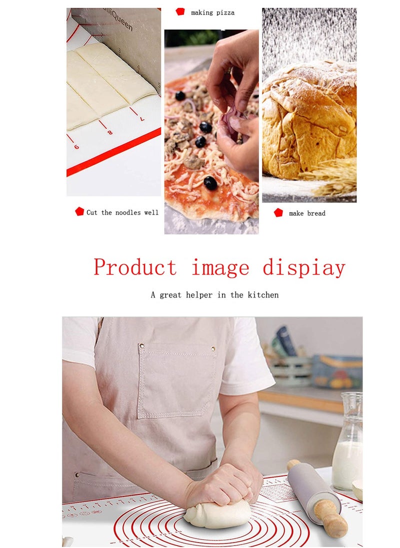 Generic Extra Large Silicone Baking Mat for Pastry Rolling with Measurements, Liner Heat Resistance Table Placemat Pad Pastry Board, Reusable Non-Stick Baking Mat 40*50  - Image 5