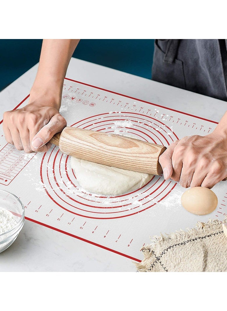 Generic Extra Large Silicone Baking Mat for Pastry Rolling with Measurements, Liner Heat Resistance Table Placemat Pad Pastry Board, Reusable Non-Stick Baking Mat 40*50  - Image 2
