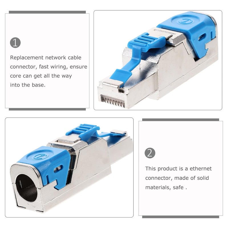 Zerodeko Shielded Rj45 Ethernet Connector Plug Cat8 Pass Through Modular Plug 10gbps Network Cable Crimp Jack for High-Speed Local Area Network and Server Connections - Image 3