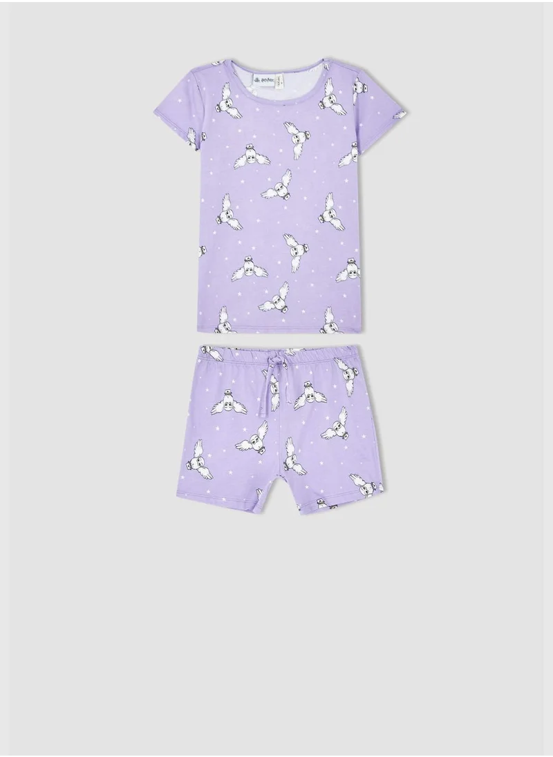 ديفاكتو Regular Fit Short Sleeve Harry Potter Print Pyjama Set