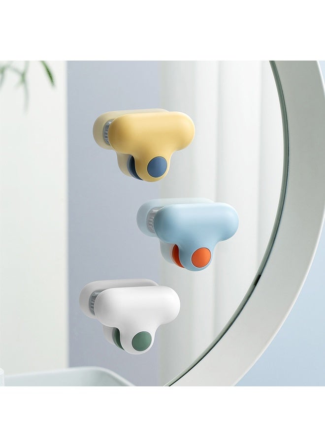 HOMESTAR 3 Pcs Mini T-Shaped Silicone Mirror Wiper & Glass Cleaner (White) - Reusable Scratch-Resistant Glass Cleaner for Home & Travel Portable Cleaning Tool - Image 1