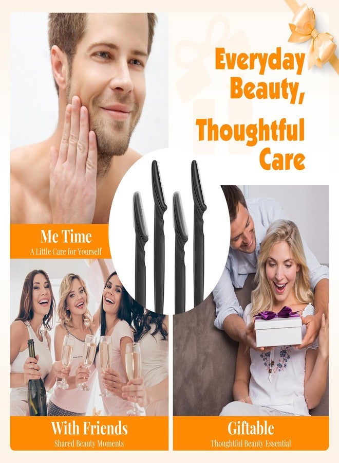 Phyyixs 36 Pcs Dermaplaning Tool and Face Razors for Women, Safe & Easy Peach Fuzz Remover, Eyebrow Razor with Protective Covers for Men & Women, Beauty & Personal Care, Stocking Stuffers (Black) - Image 4