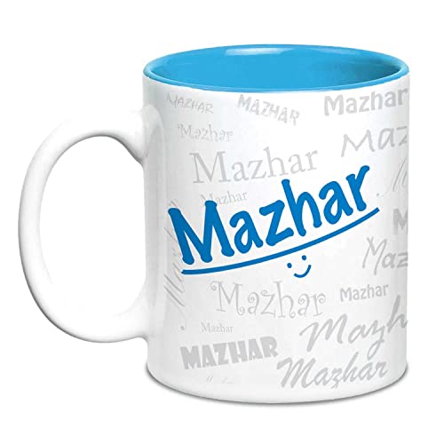 Hot Muggs Me Graffiti Mug - Mazhar Personalised Name Ceramic, 315ml, 1 Unit - Image 1
