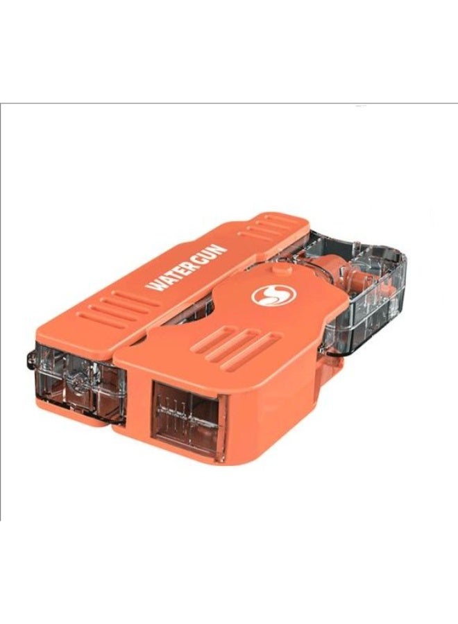 Goolsky 1-Pack Manual Water Gun Toy - No Batteries Needed, Foldable & Portable Pocket water pistol with Pull Lever - Orange - for Outdoor, Birthday Parties, Summer - Kids Boys Girls Ages 3-8 - Compact Water Warfare Toy for Backyard, School, Travel, Mini Water Gun, Outdoor Play, Sleek Design, Batterypowered Water Gun - Image 4