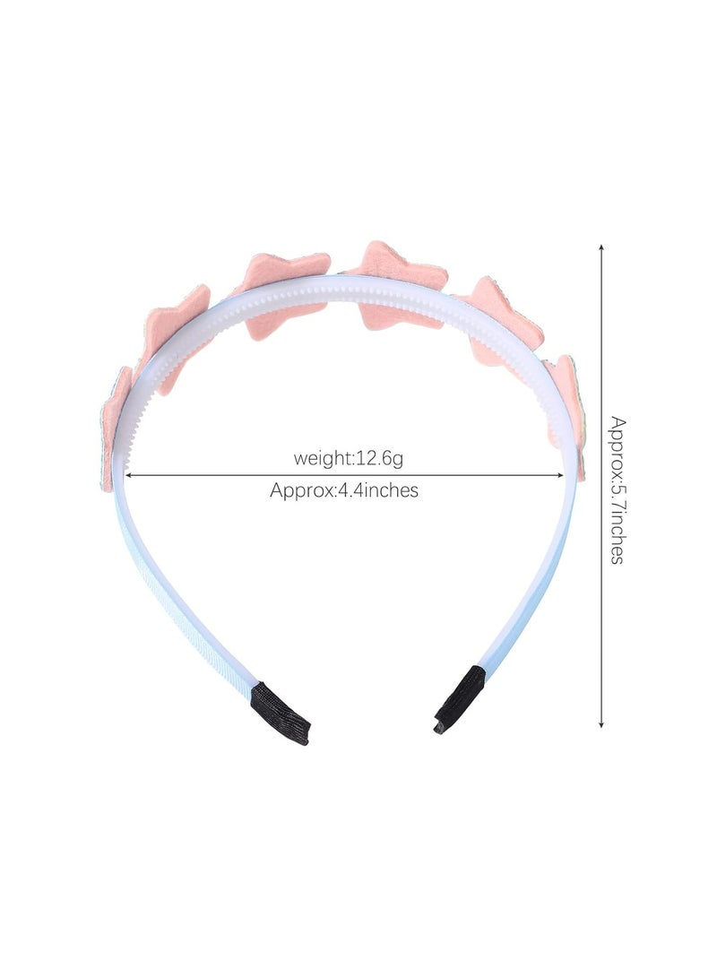 أوزيغالور أربطة رأس للفتيات أربطة رأس لامعة للأطفال أربطة رأس على شكل قوس/قلب/نجمة للفتيات الصغيرات والمراهقات - Image 2