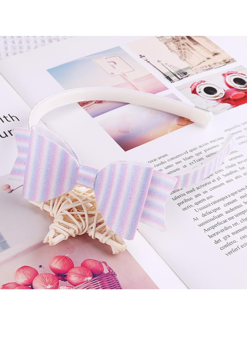 أوزيغالور أربطة رأس للفتيات أربطة رأس لامعة للأطفال أربطة رأس على شكل قوس/قلب/نجمة للفتيات الصغيرات والمراهقات - Image 4