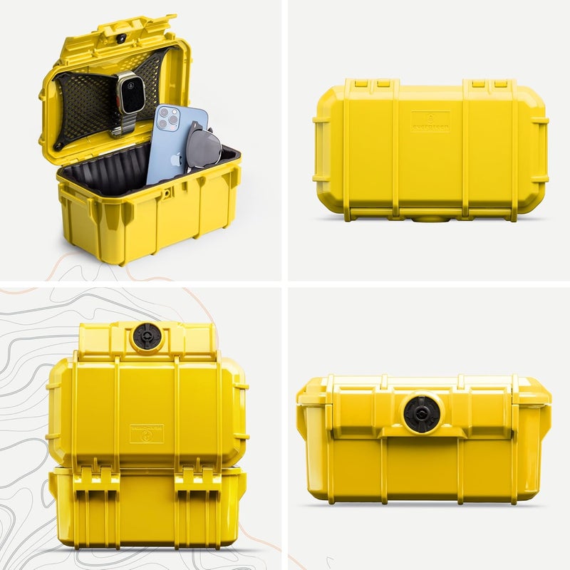 Evergreen 58 Waterproof Dry Box Protective Case - Travel Safe/Mil Spec/USA Made - for Cameras, Lenses, Phones, Pistols, First Aid, Boating, Water Sports, Tacklebox, Ammo Can, Deck Boxes (Yellow) - Image 2