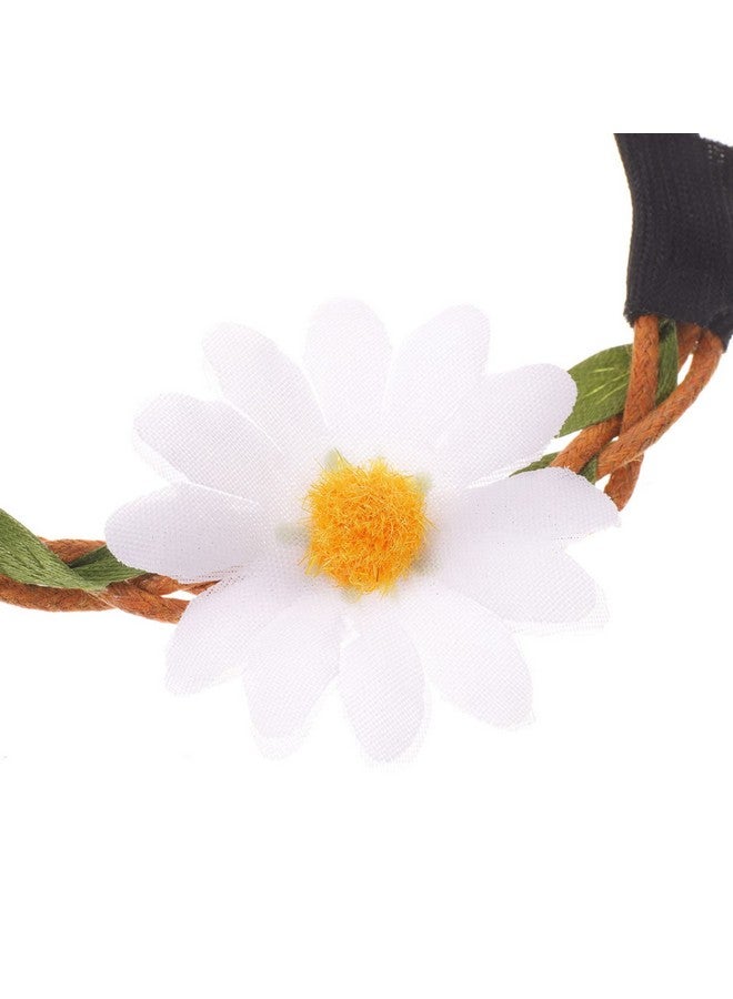 minkissy Daisy Flower Crown Daisy Party Headband 10Pcs Flower Girl Headpiece White Daisy Party Decorations Festival Wedding Party Beach Vacation Decoration Holiday Gifts - Image 3