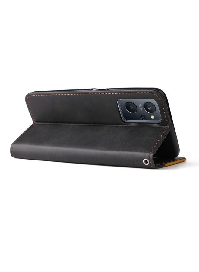 S-TOP Case For OPPO Realme 9i/A36 4G/A76 4G Overseas Version Stitching-Color PU Leather Phone Case - Image 4
