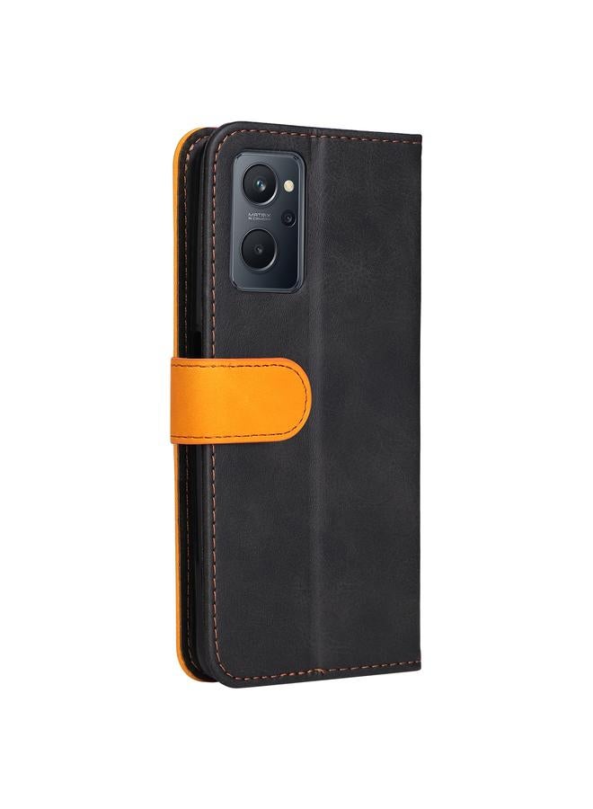 S-TOP Case For OPPO Realme 9i/A36 4G/A76 4G Overseas Version Stitching-Color PU Leather Phone Case - Image 3