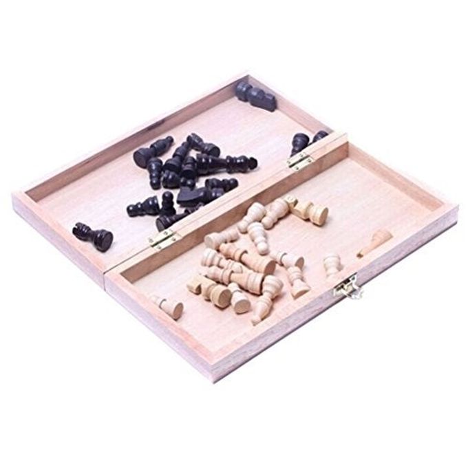 BlueSnail 15" Classic Vintage Standard Folding Wooden Chess Set, Foldable Games Board Crafted Carved - Image 5