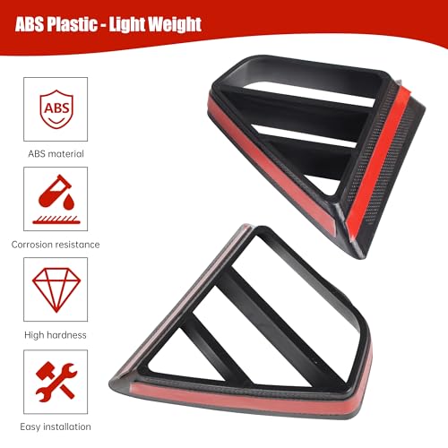 KAKABAS Two Black Modified Radiator Grille Inserts for Ford Mustang GT 2018-2023,Front Upper Grille Inserts for Ford Mustang GT 2018-2023, (left and right), Replace P/N #JR3B-8200-AB - Image 2