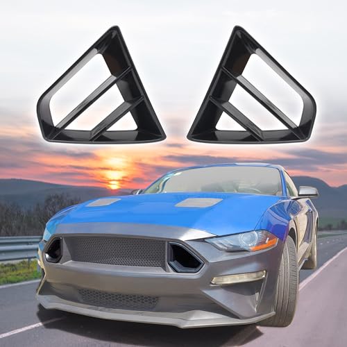 KAKABAS Two Black Modified Radiator Grille Inserts for Ford Mustang GT 2018-2023,Front Upper Grille Inserts for Ford Mustang GT 2018-2023, (left and right), Replace P/N #JR3B-8200-AB - Image 1