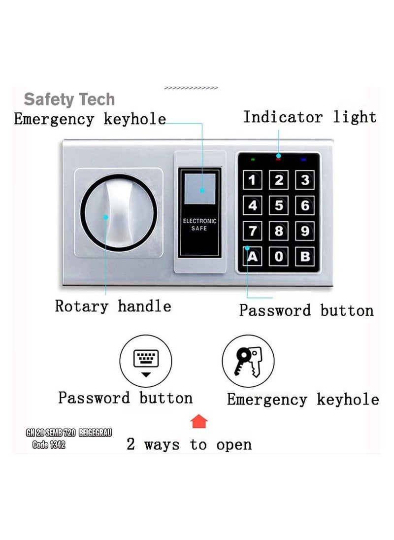 Safety Tech - Electronic safe with password + 2 keys from Safety Tech - Image 1