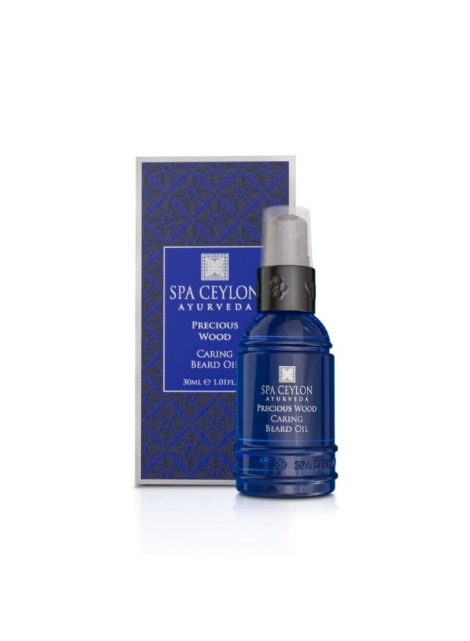SPA CEYLON Precious Wood Caring Beard Oil | Moisturizer | Natural Ingredients | Beard Oil for Grooming | Ayurveda | 30ml - Image 1
