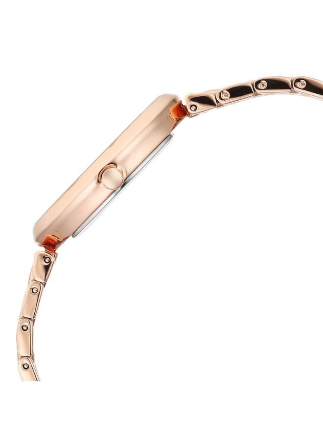 TITAN ساعة رجا ميموار للنساء 95258WM01 – قرص من اللؤلؤ الأمومي، حزام معدني باللون الوردي الذهبي، حركة كوارتز، ساعة أنيقة وجاهزة كهدية - Image 4