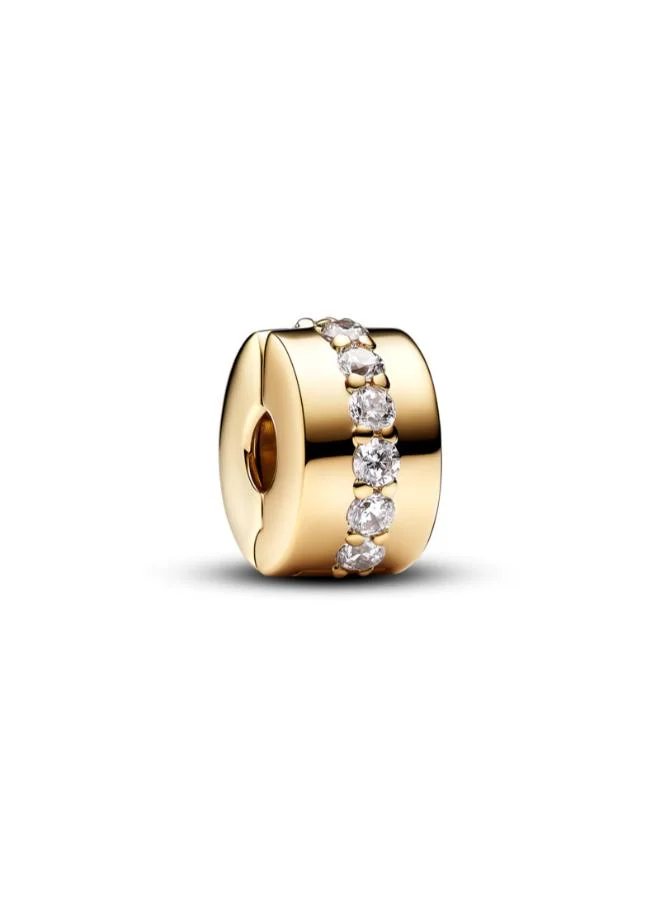 PANDORA Clear Sparkling Row Clip Charm