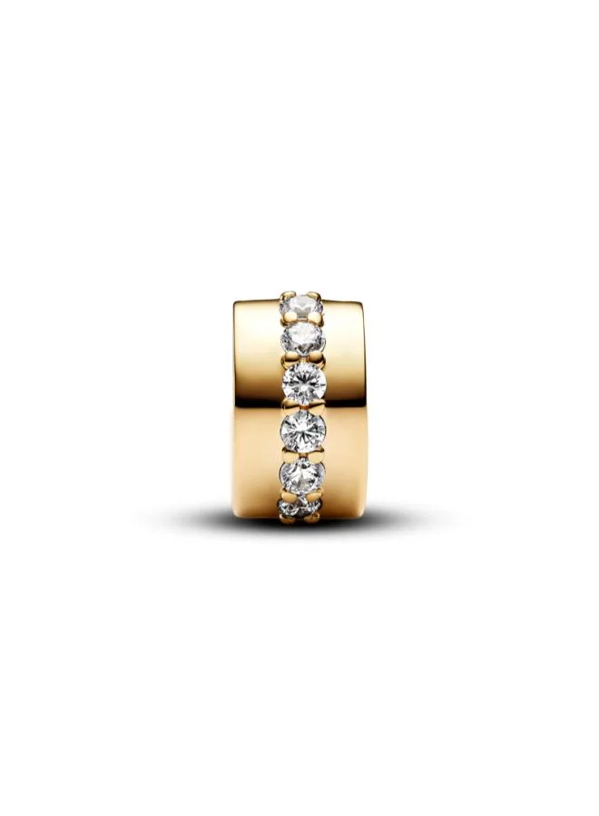 PANDORA Clear Sparkling Row Clip Charm