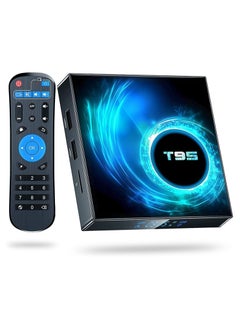 T95 T95 Android TV Box, 8GB RAM 128GB ROM, 10.0 Android TV Box 6K 3D TV Box Android H616 Quad-Core Cortex-A53 CPU, Android Box 2.4G/5G Wi-Fi 100M LAN Ethernet Bluetooth Smart TV Box  - Image 1