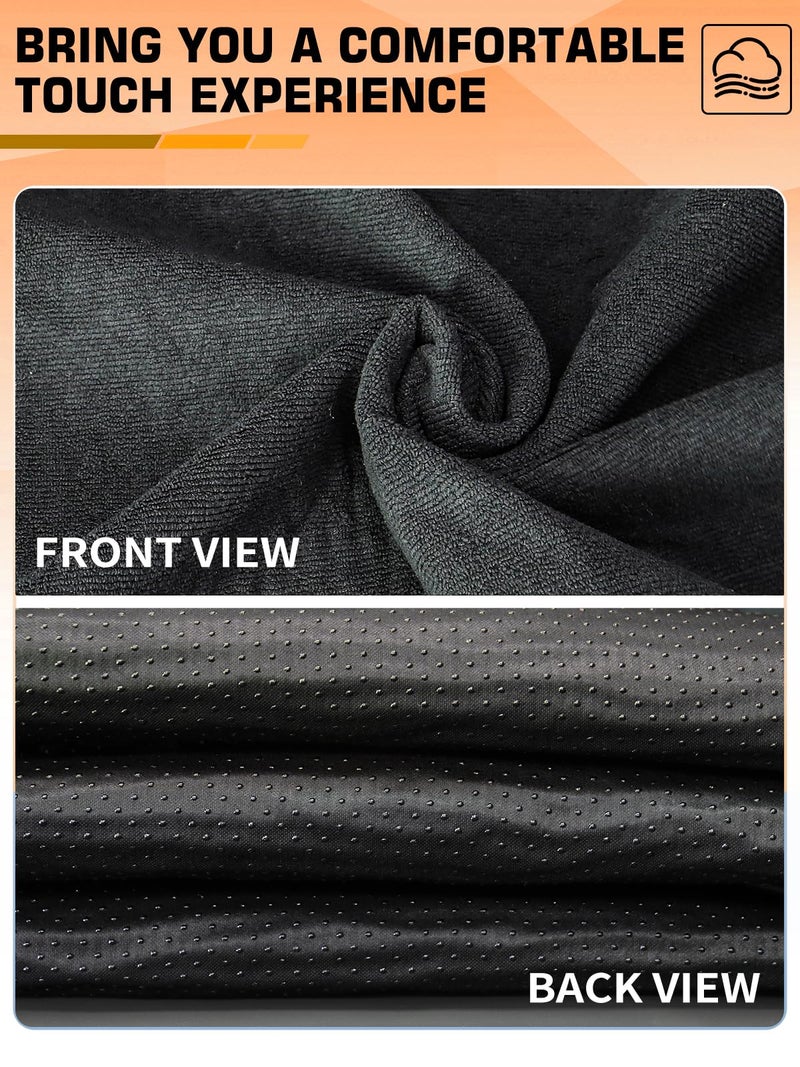 TESFEEL Car Seat Cover Towel, Waterproof Terry Cloth Car Seat Cover Universal Fit for Cars, SUVs, Pickups, Washable Car Seat Protector Brand Customized(Black,2pcs) - Image 5