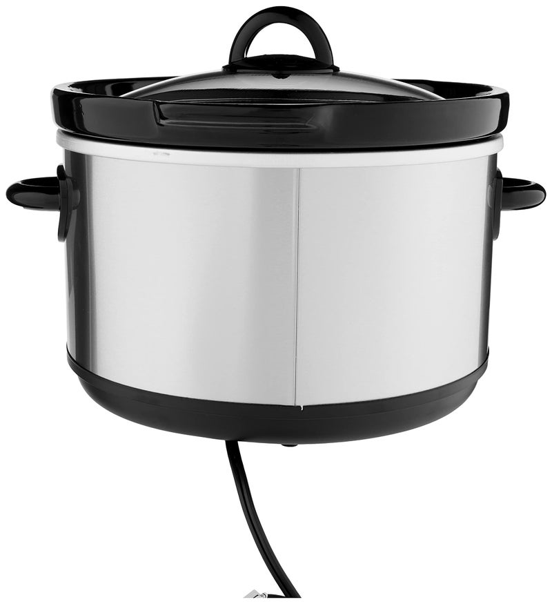 Crock-Pot 5-Quart Smudgeproof Round Manual Slow Cooker with Dipper Silver - Image 3