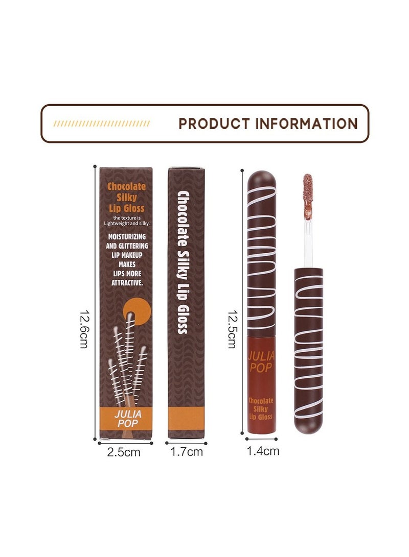 جوليا بوب ملمع شفاه حريري بلون الشوكولاتة - Image 5