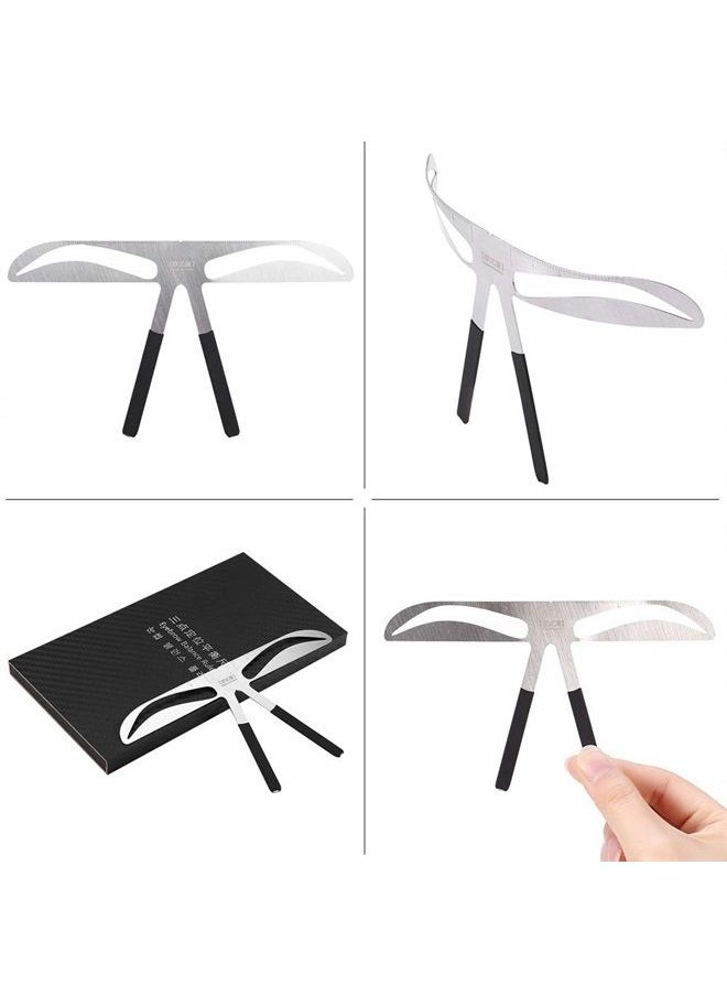 ZJchao - Eyebrow Template, 4 Types Eyebrow Stencil Permanent Eyebrow Wooler Eyebrow Measure Balance Extension Ruler Eyebrow Shape Stensil Eyebrow Makeup Tool Draw Eyebrow Eyebrow Type Position Measurement(3#) - Image 1