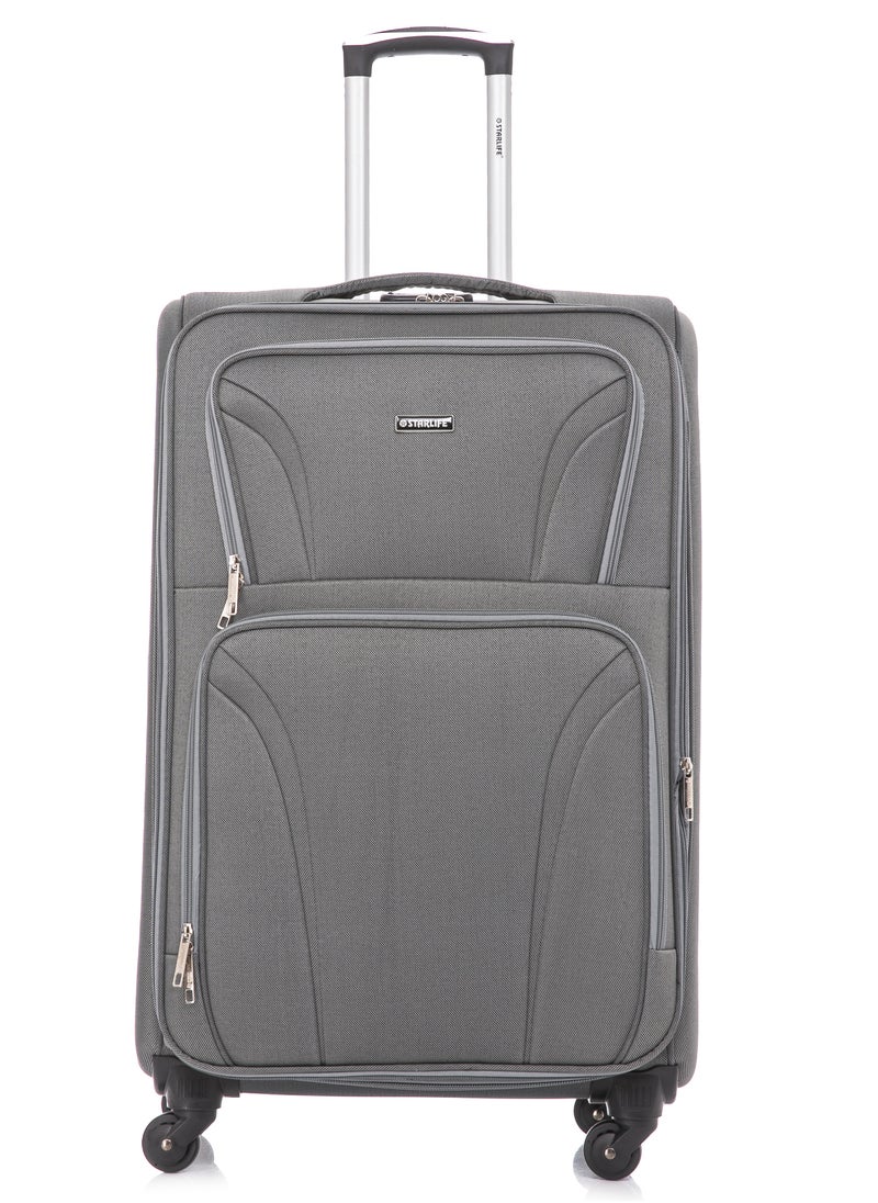 STARLIFE - 4 Piece Softside 4 Wheels Trolley Luggage Set With Number Lock 20,24,28,32 Inches - Image 1