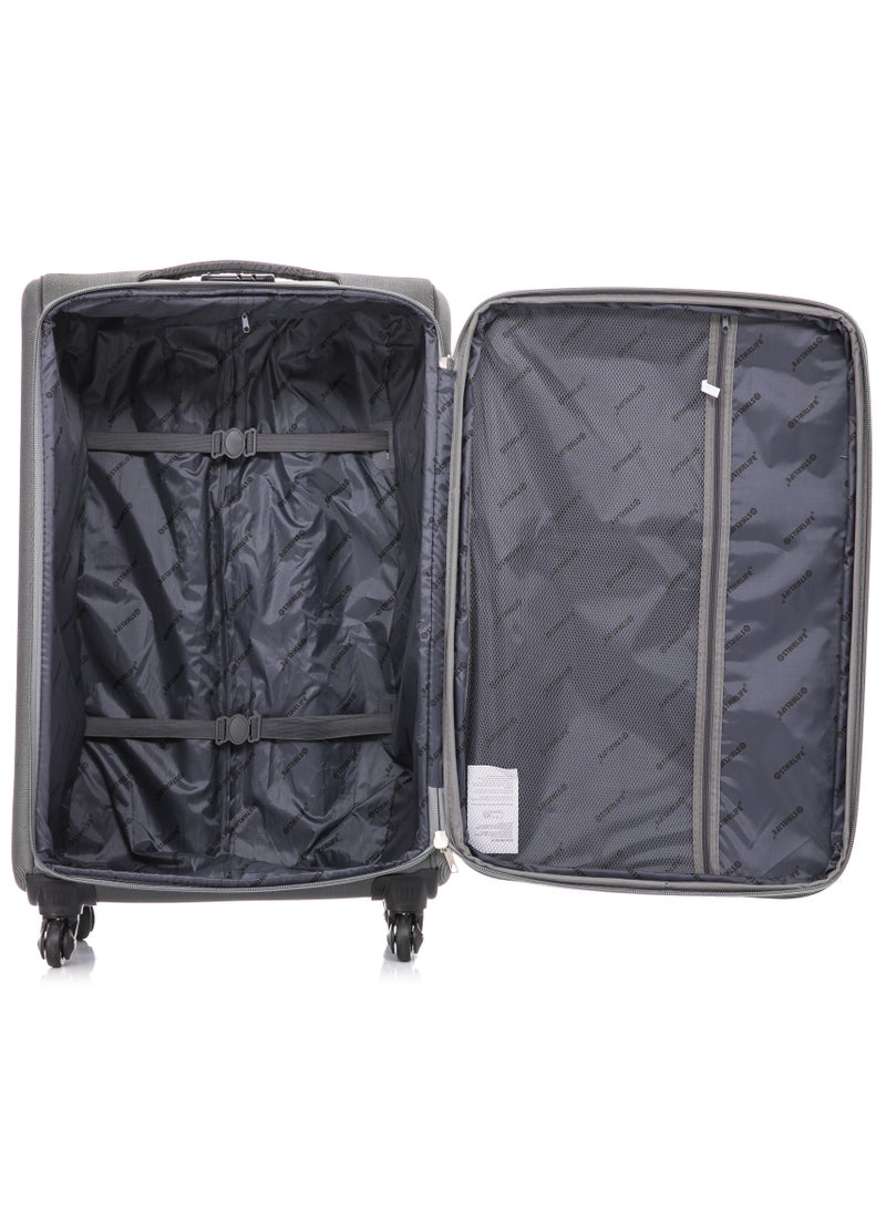 STARLIFE - 4 Piece Softside 4 Wheels Trolley Luggage Set With Number Lock 20,24,28,32 Inches - Image 1