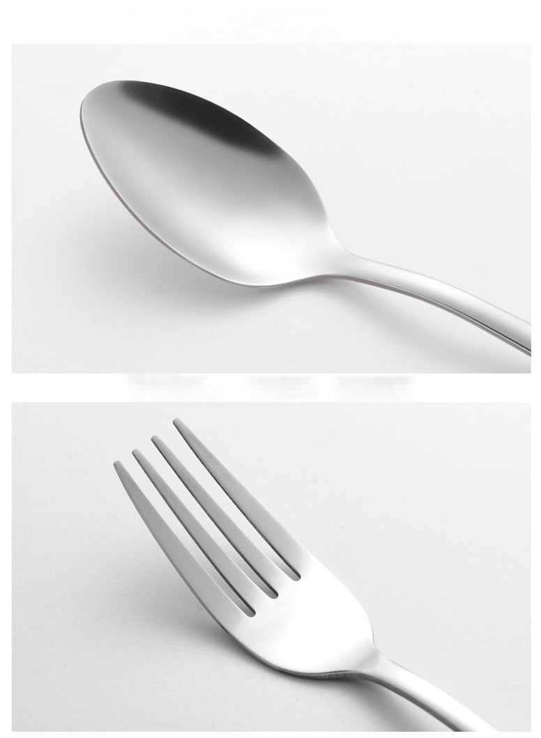 EFUMKE 3 portable 304 stainless steel knives, forks and spoons suitable for picnics, travel parties, banquets and other places - Image 3