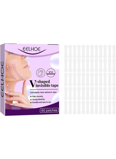 SUNNEEN Lifting Patch 60Pcs/Box V-shaped Invisible Tape Skin-friendly Elastic Waterproof Lasting Face Lifting Adhesive Tape