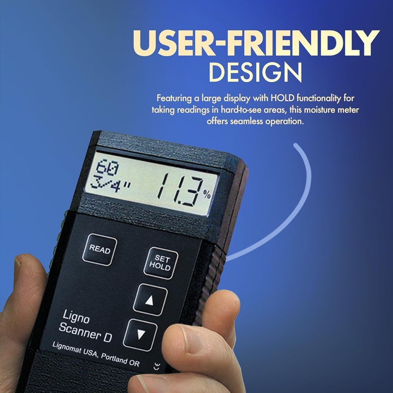 Lignomat Ligno-Scanner D - Pinless Moisture Meter - Moisture Detector for Woodworking  Flooring  Inspections - Humidity Detection and Moist Meter for House  Wood  Drywall  Wall  Ceiling and Floor - Image 2