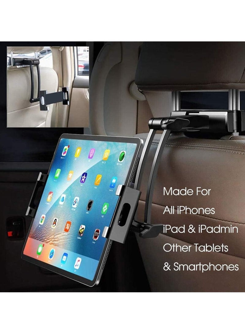 Tablet Holder for Car Headrest, Adjustable Phone Mount for Car Back Seat,Secure and Stable, Suitable for 5.27-10.24" Devices  - Image 2