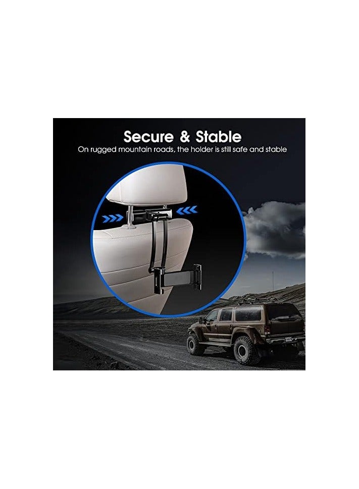 Tablet Holder for Car Headrest, Adjustable Phone Mount for Car Back Seat,Secure and Stable, Suitable for 5.27-10.24" Devices  - Image 4