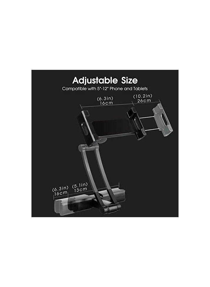 Tablet Holder for Car Headrest, Adjustable Phone Mount for Car Back Seat,Secure and Stable, Suitable for 5.27-10.24" Devices  - Image 5