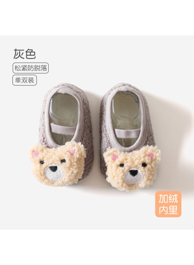 24 Autumn And Winter New Baby Toddler Shoes And Socks Non-slip Kidsren's Indoor Floor Socks Soft Bottom Baby Shoes And Socks Early Education Socks