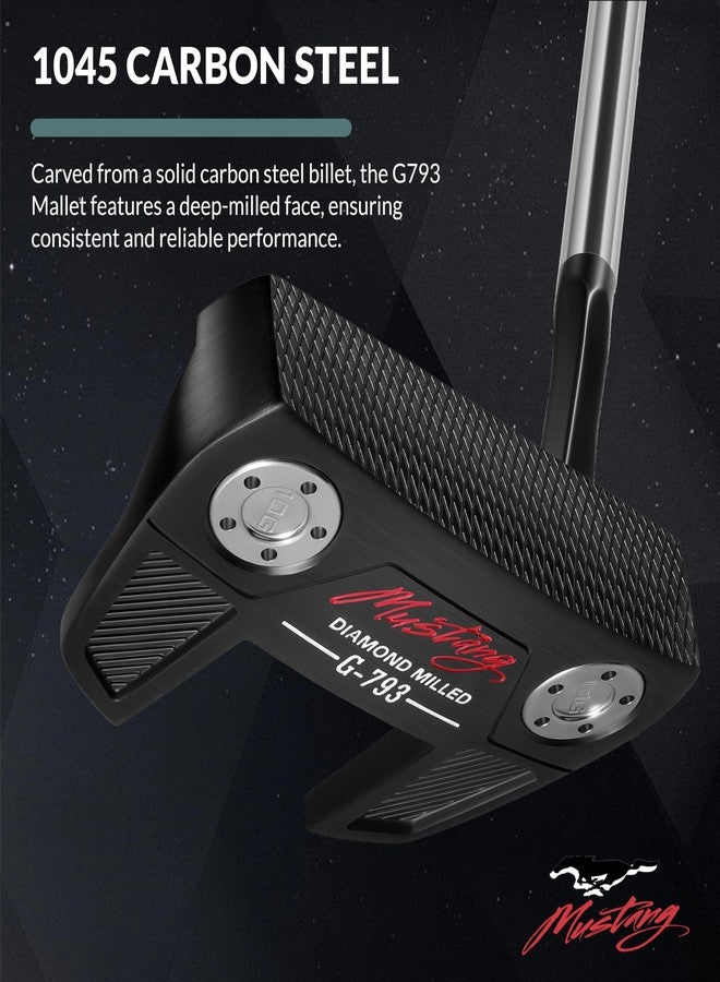 PGF GCWarehouse PGF G-793 Forged Mallet Golf Putter [ Raw Black/Right Handed] Crafted with Precision - Image 2