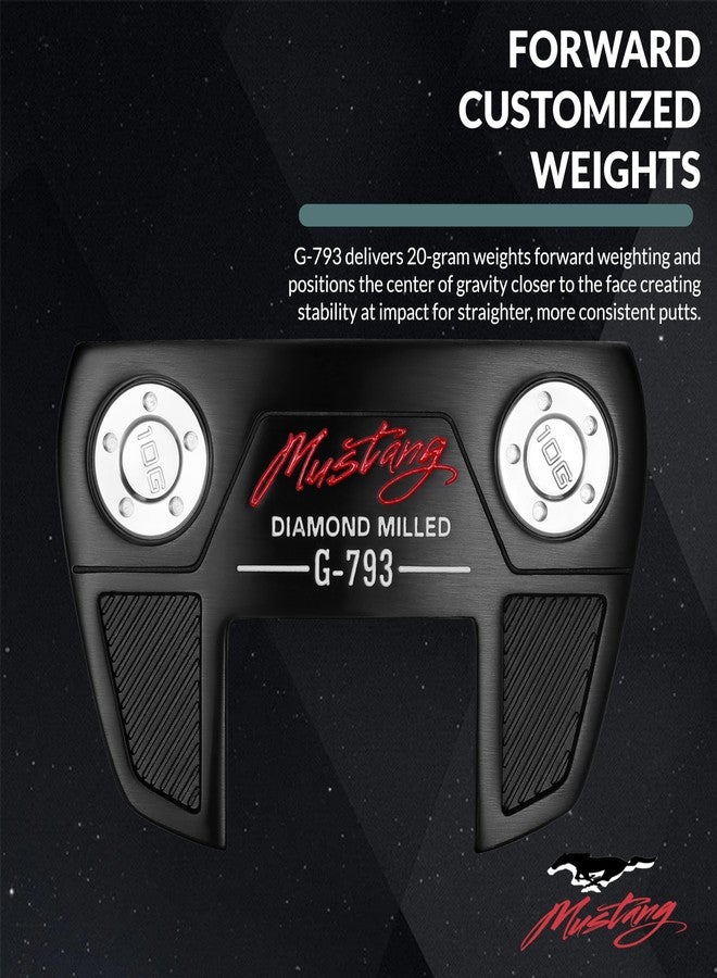 PGF GCWarehouse PGF G-793 Forged Mallet Golf Putter [ Raw Black/Right Handed] Crafted with Precision - Image 3